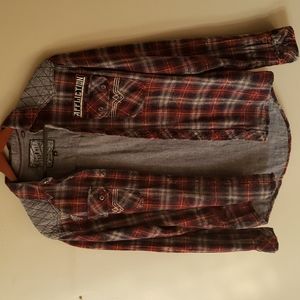 Affliction, medium, red/black, men's shirt